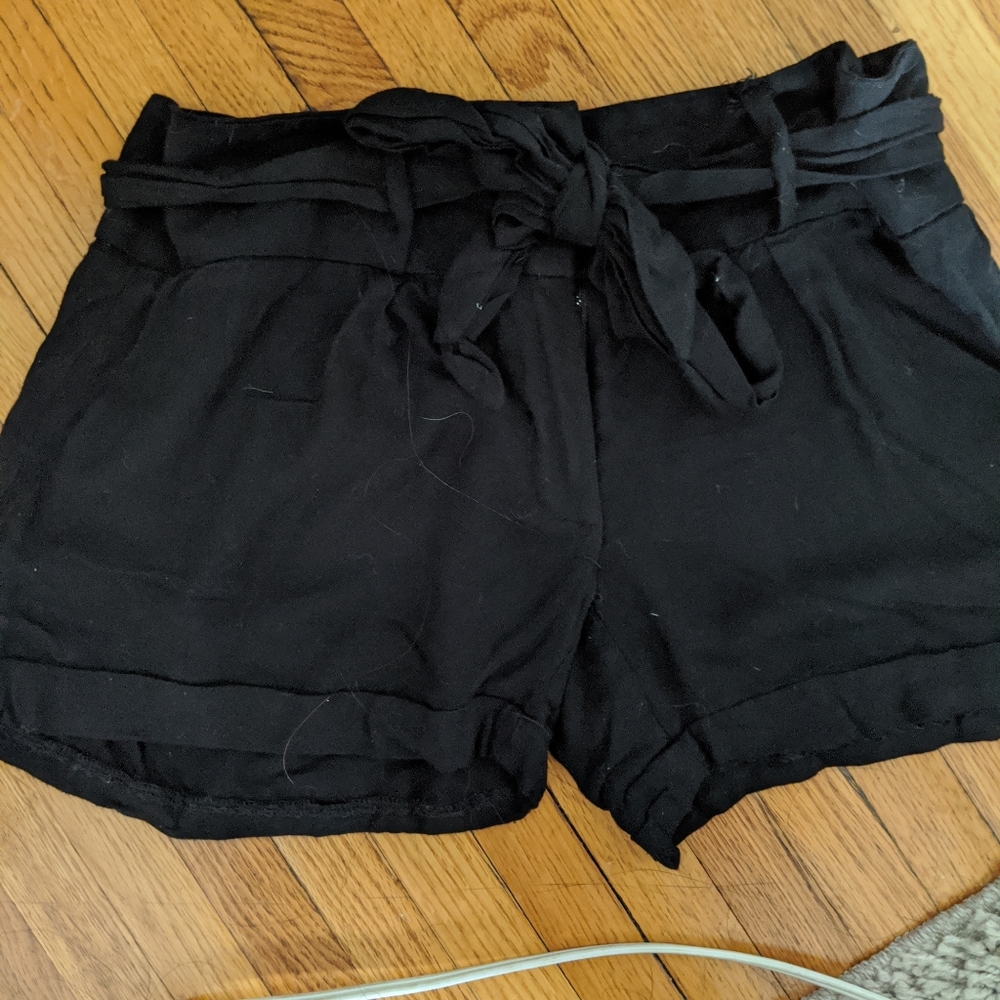 Arden B Black Tie Shorts